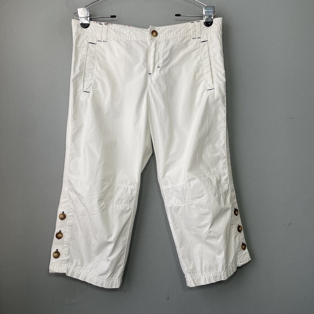 Nautica Capris Size 6 White Coastal Sailcore Preppy Summer Vacation Utility Y2K